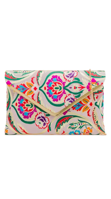 Inspired Bags For Affordable Luxury Oriental Clutch- Champagne
