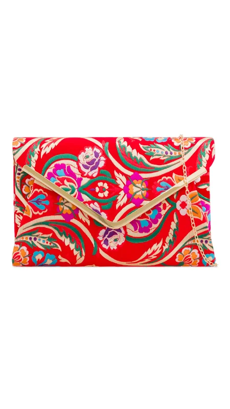 Halloween-Themed Oriental Clutch-Red
