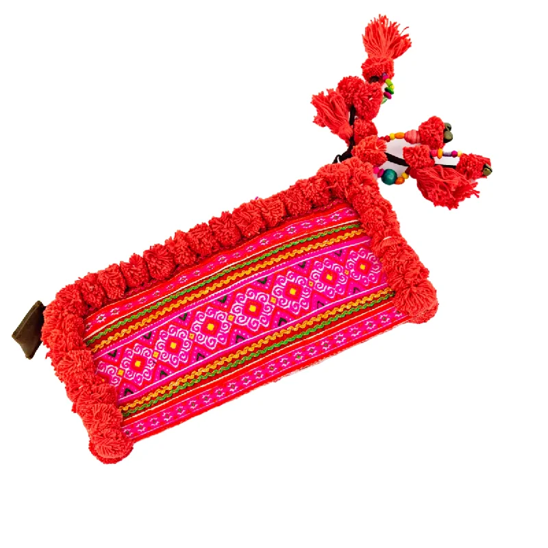 Durable And Fashionable Bags For Daily Use PomPom Vintage Hmong Clutch - Thailand