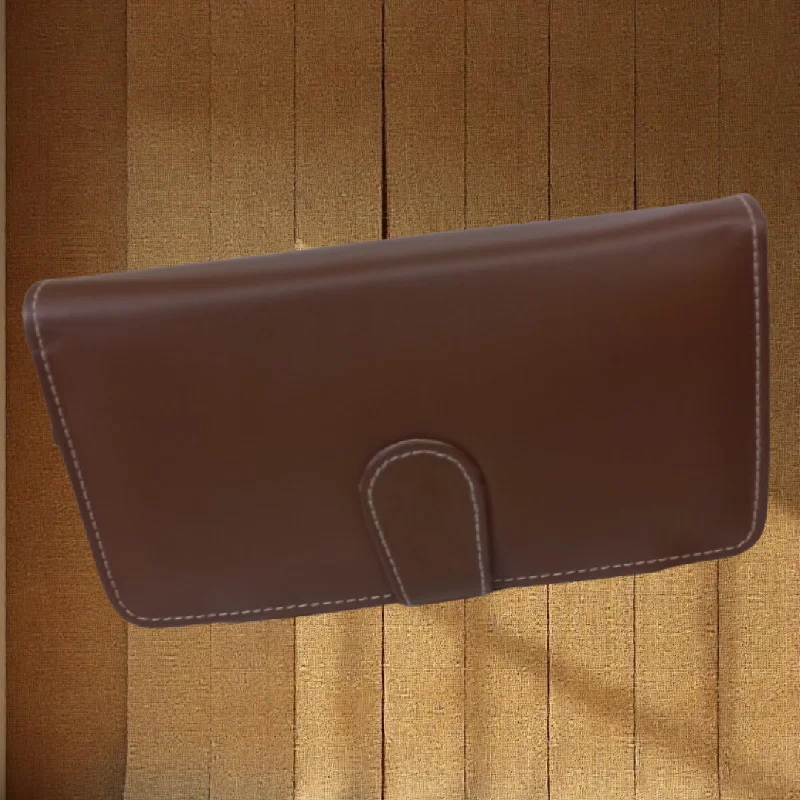 Cyber Monday Discounts On Bags Premium Bi-fold Zipped Clutch for Women Brown