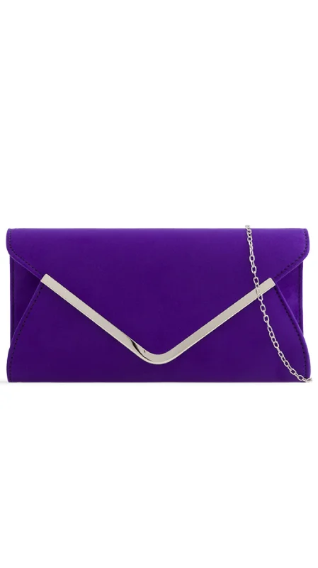 Versatile Bags That Suit Any Outfit Or Event Regan Clutch- Dark Purple