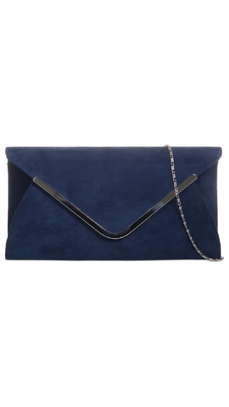 Luxury Bags For Professionals With Discounts Regan Clutch- Navy