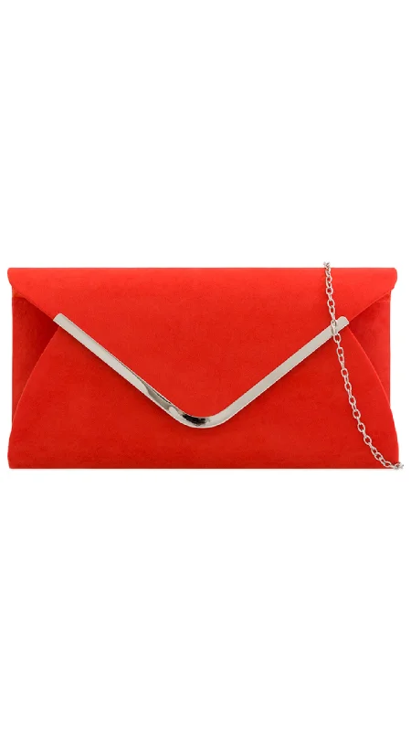 Rustic Bags For Outdoor And Nature-Inspired Looks Regan Clutch- Scarlet