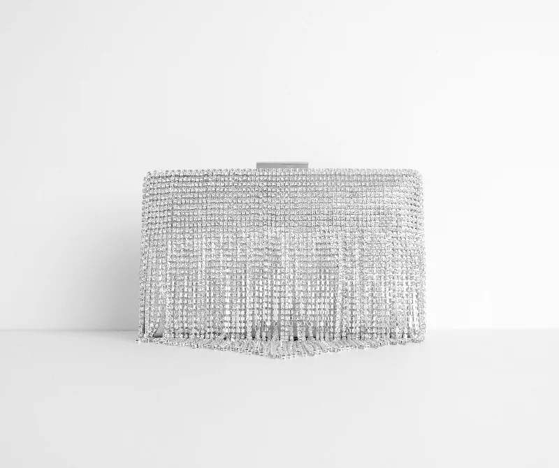 Luxury Bags On Sale Ready In Rhinestones Fringe Clutch