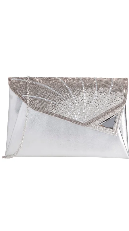 Inspired Bags For High-End Fashion Ria Clutch- Silver