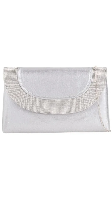Cyber Monday Discounts On Bags Sara Clutch- Silver