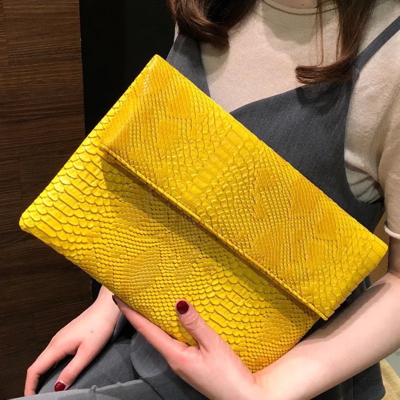 Trendy Bags For Women And Men In 2025 Snakeskin Print Envelope Clutch