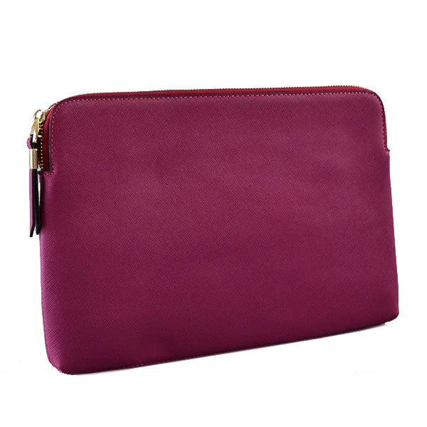 Flash Sale On Premium Bags SORRENTO - Magenta Structured Saffiano Clutch