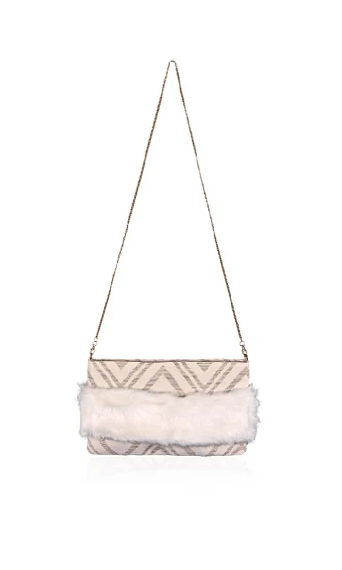 Bag For Luxury Lovers Sugar Swizzle Fur Clutch