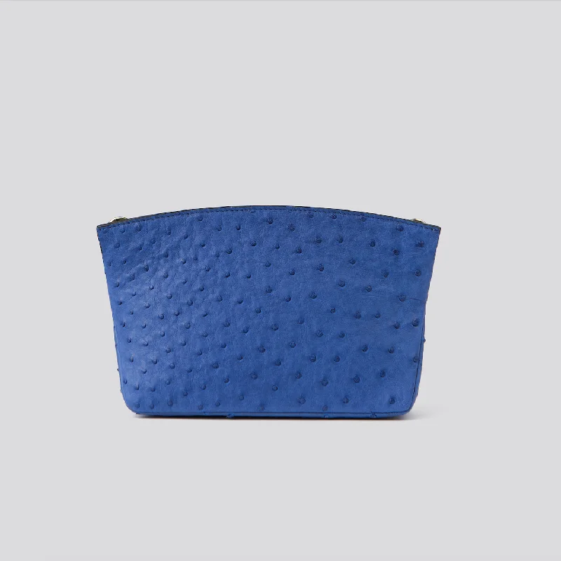 Trendy Bags For Sales TAYLOR MINI CLUTCH BLUE OSTRICH