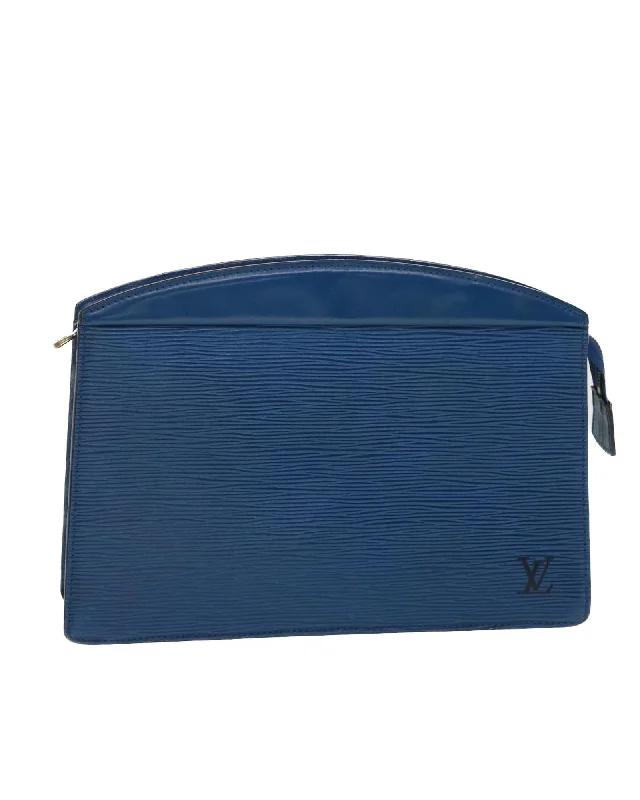 Retro Lovers Epi Trousse Crete Clutch Bag - Blue - Long Wallet