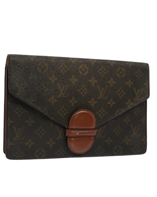 Odor-Resistant And Budget Bags Monogram Canvas Clutch Bag