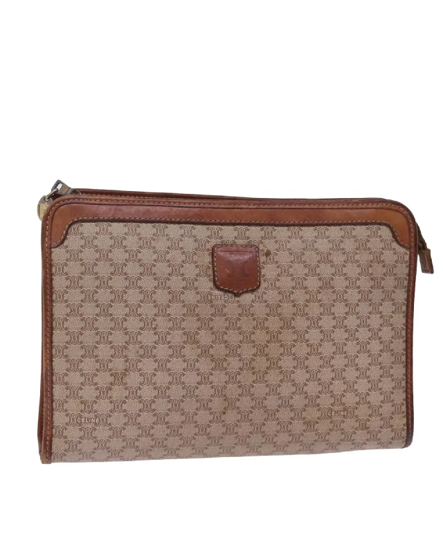 Edgy Bags For Bold And Daring Fashionistas Macadam Canvas Clutch Bag with Metal Fittings