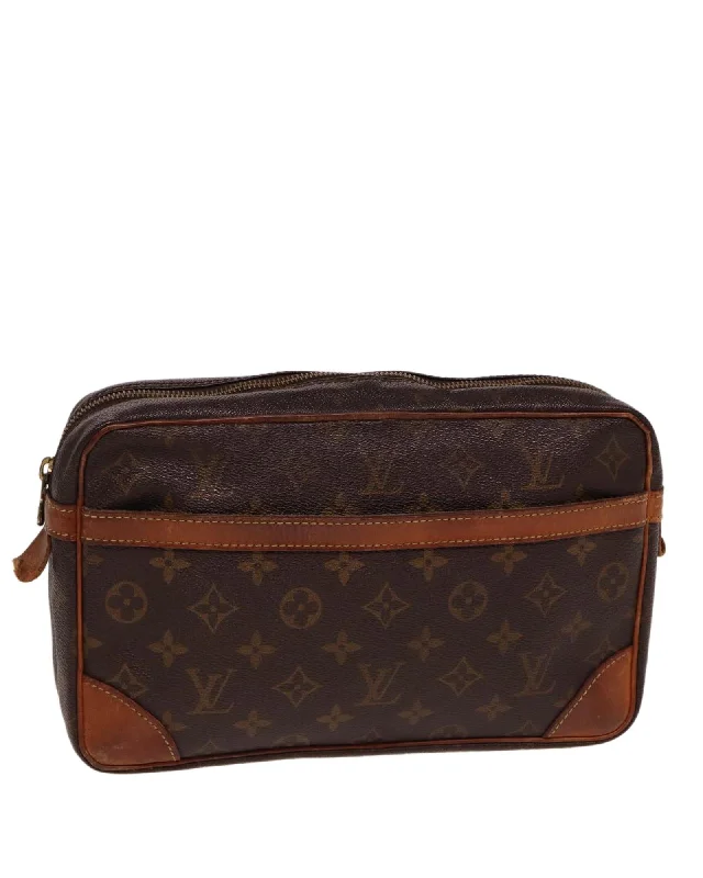 Senior Travelers Monogram Canvas Compiegne Clutch Bag