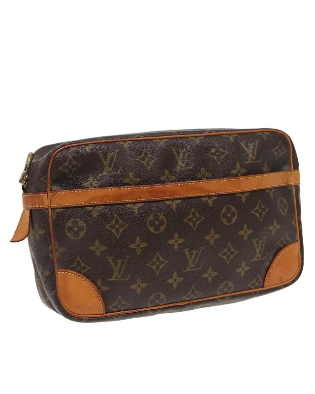 Inspired Bags For High-End Fashion Monogram Canvas Clutch Bag with Zipper Closure