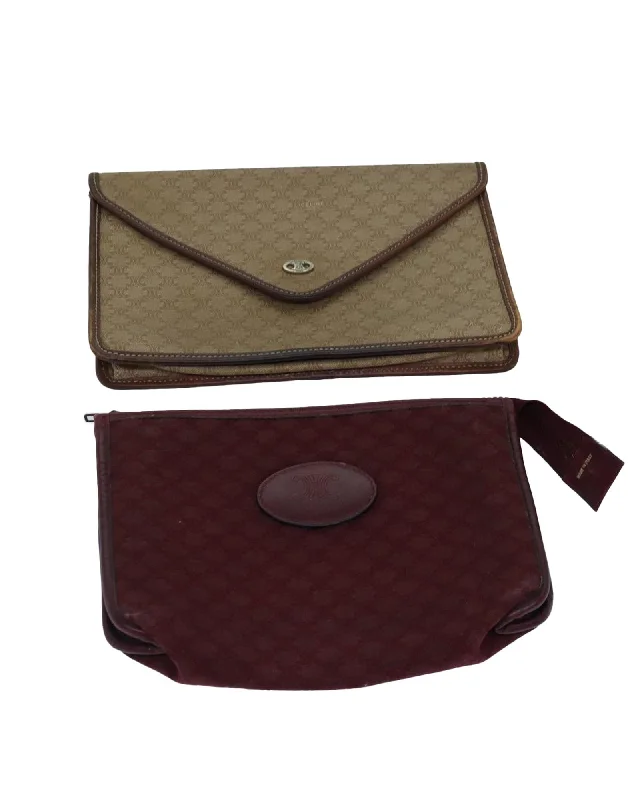 Bags With Tsa-Approved Features Vintage Macadam Canvas Clutch Bag Set