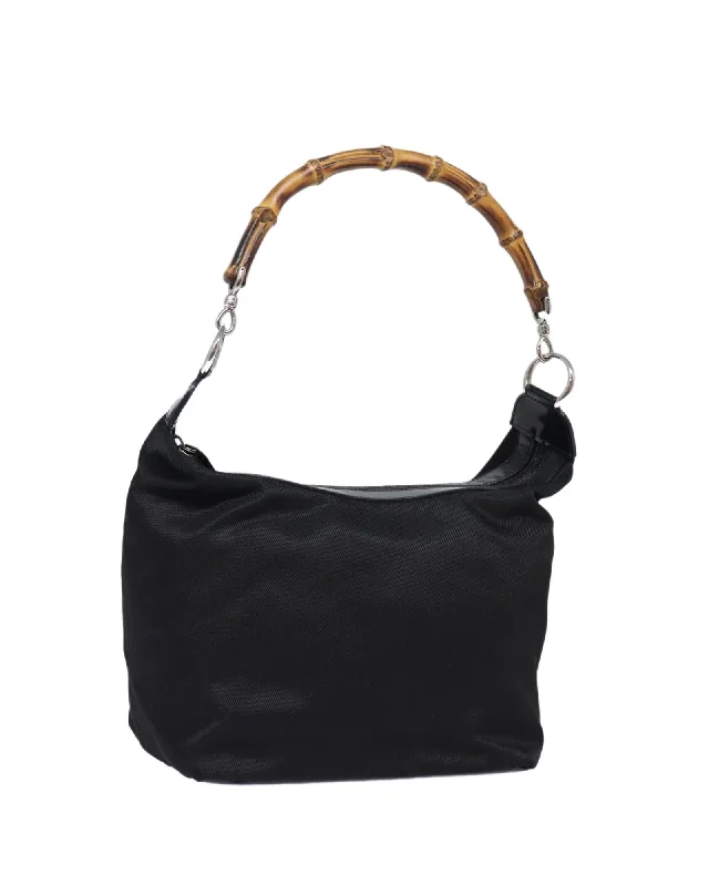 Trendy Festival Bags With Limited-Time Offers Bamboo Handle Nylon Shoulder Bag