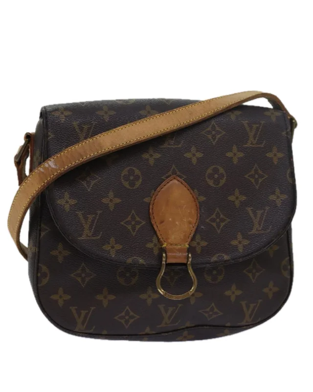 Bag Deals Monogram Canvas Shoulder Bag with Adjustable Strap