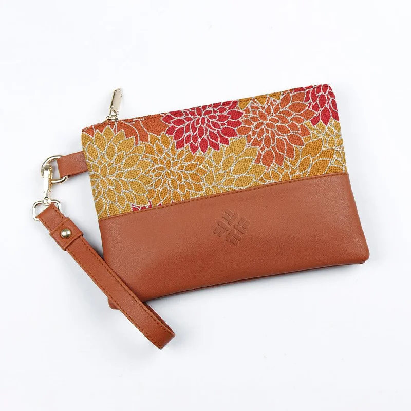 Cozy Handbags With Clearance Prices Toiletry Pouch Orange flower