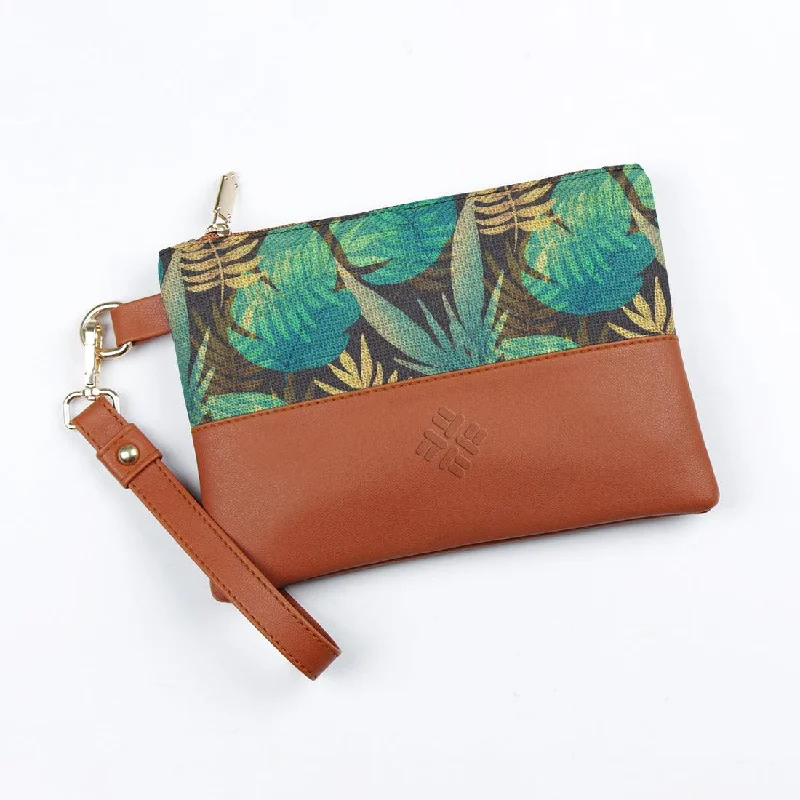 Elegant Bags For Formal Events And Luxury Occasions Toiletry Pouch Summer leafs