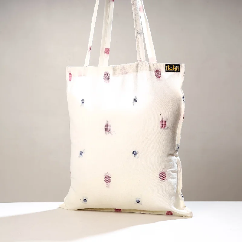 Limited-Time Offer On Trendy Bags White - Jacquard Cotton Jhola Bag