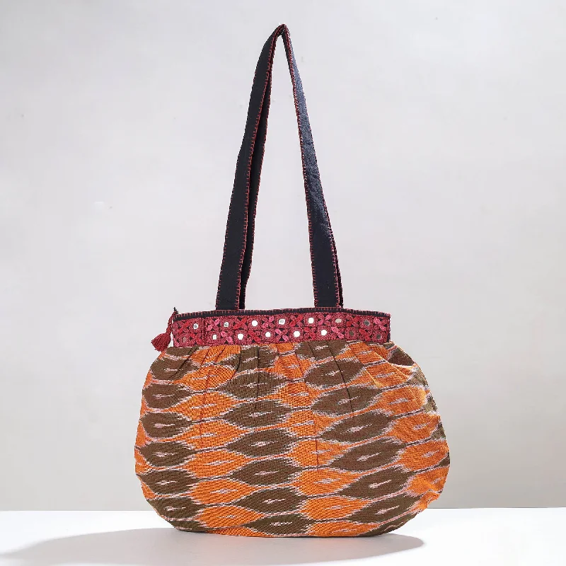Trendy Festival Bags With Limited-Time Offers Multicolor - Lambani Mirror Work Hand Embroidery Cotton Shoulder Bag