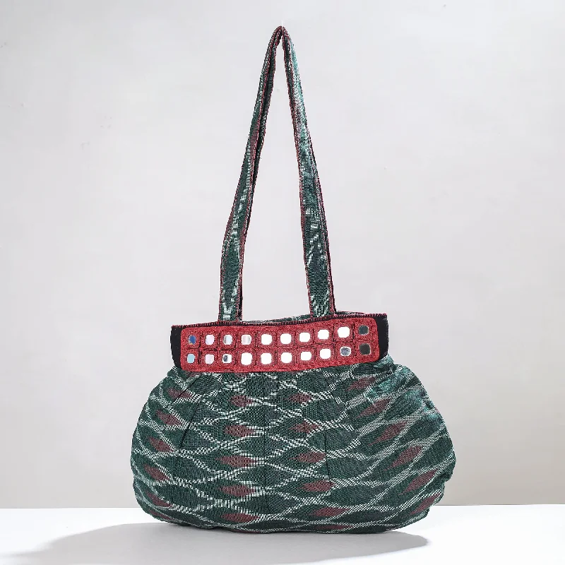 Eco-Friendly Bags For Sustainable Fashion Lovers Multicolor - Lambani Mirror Work Hand Embroidery Cotton Shoulder Bag