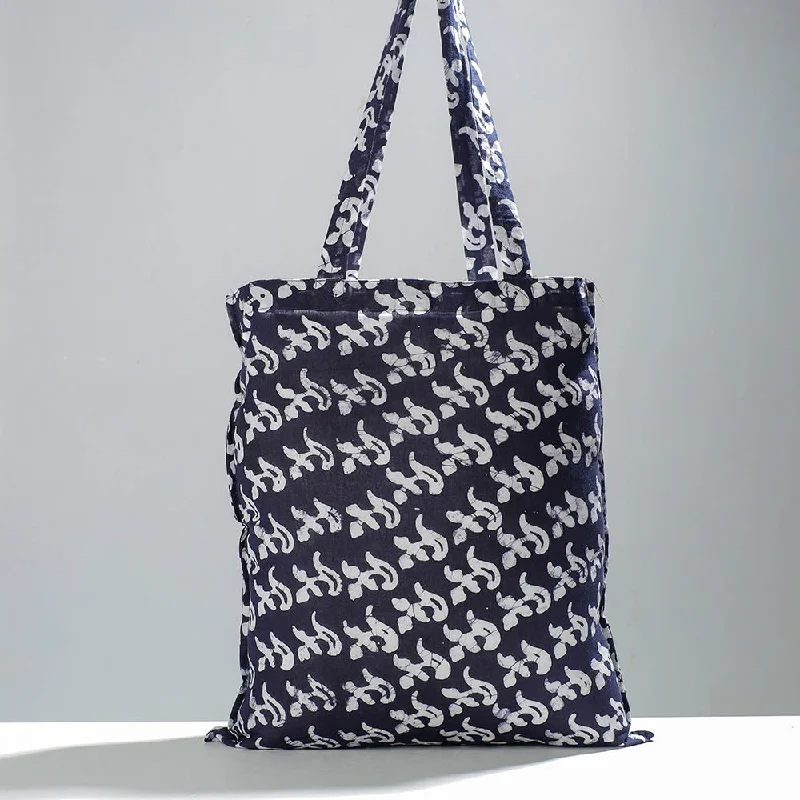 Luxurious But Budget-Friendly Bags Blue - Hand Batik Printing Cotton Jhola Bag
