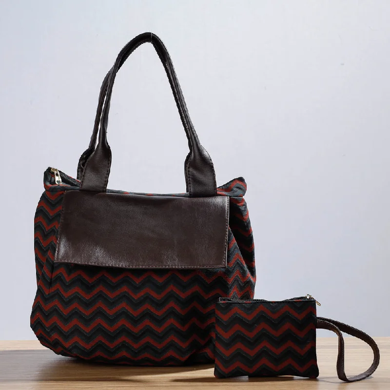 Durable And Fashionable Bags For Daily Use Multicolor - Kutch Handcrafted Cotton Shoulder Bag (Set of 2)