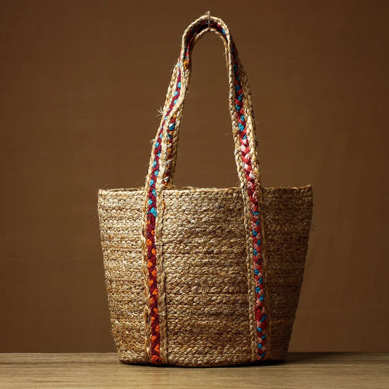 Bags For Personalized Gifts Beige - Handcrafted Multipurpose Jute Shoulder Bag