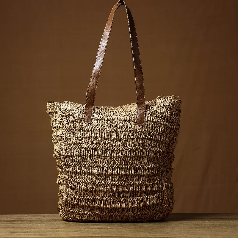 Trendy Bags Beige - Handcrafted Multipurpose Raffia Shoulder Bag