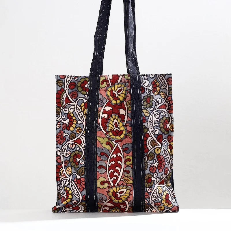 Bags For Personalized Gifts Multicolor - Handpainted Kalamkari Natural Dyed Cotton Shoulder Bag