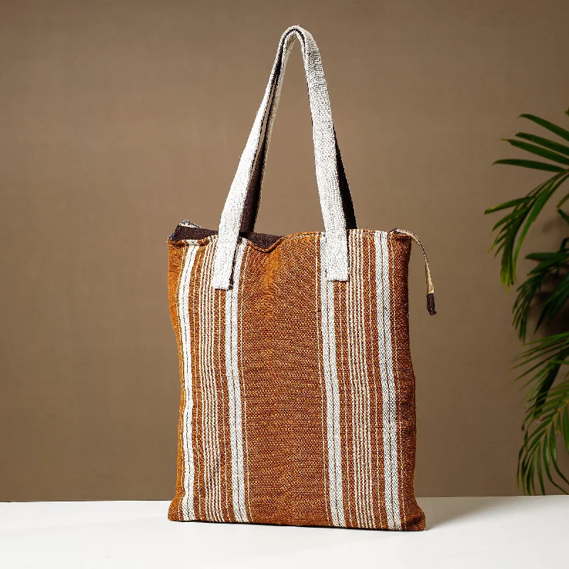 Affordable Bags For Budget Shoppers Brown - Handcrafted Jute Cotton Shoulder Bag