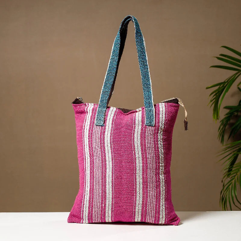Bags For Free-Spirited And Artistic Styles Pink - Handcrafted Jute Cotton Shoulder Bag