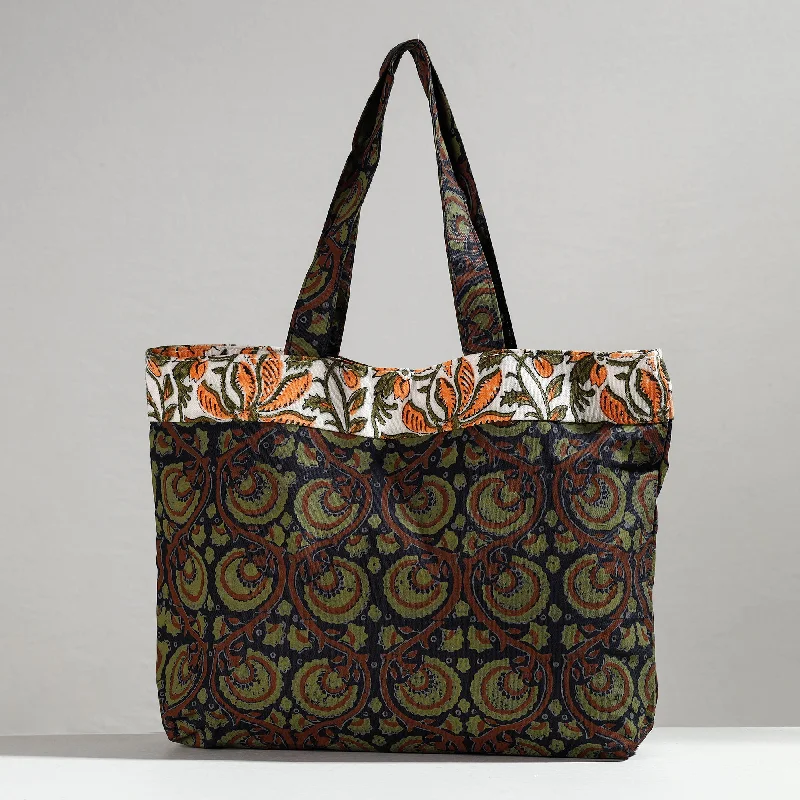 Lightweight Bags With Clearance Prices Multicolor - Hand Block Printed Laminated Jute Shoulder Bag