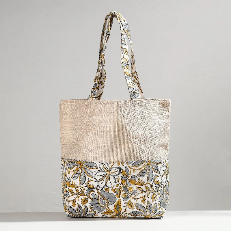 Scratch-Resistant And Luxury Sale Bags Multicolor - Hand Block Printed Jute Shoulder Bag