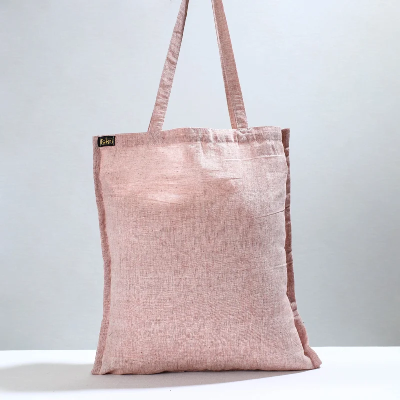 Sleek And Seasonal Sale Bags Pink - Jhiri Pure Handloom Cotton Jhola Bag 14