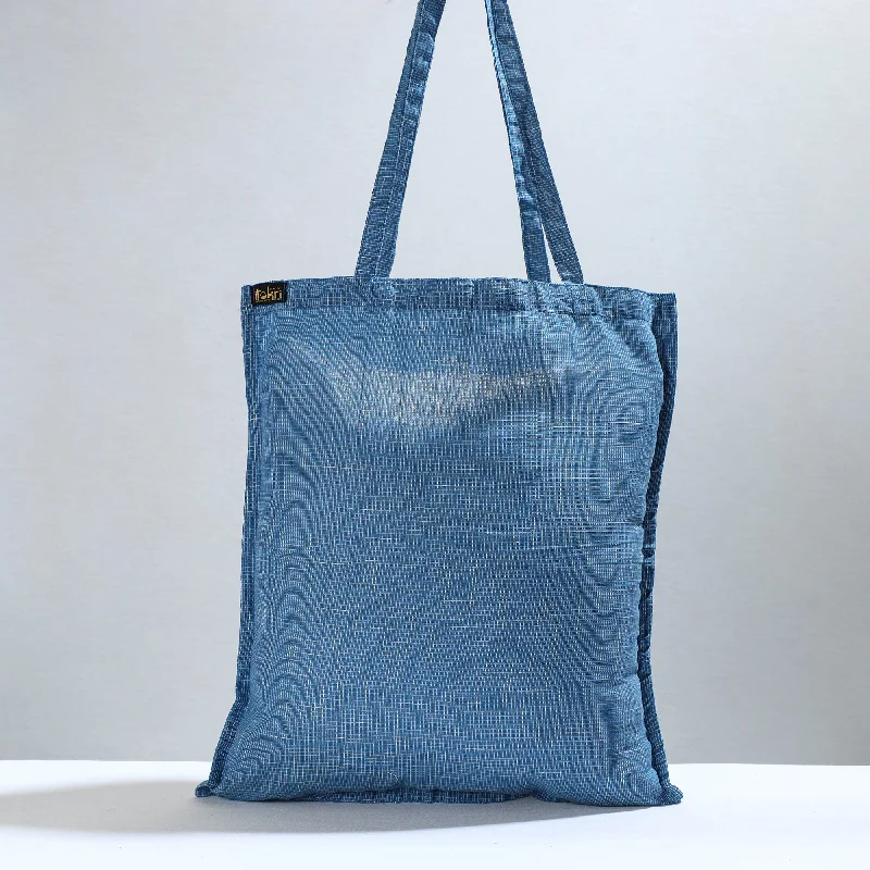 Urban Style Blue - Jhiri Pure Handloom Cotton Jhola Bag 26