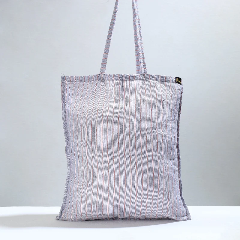 Halloween-Themed Grey - Jhiri Pure Handloom Cotton Jhola Bag 28