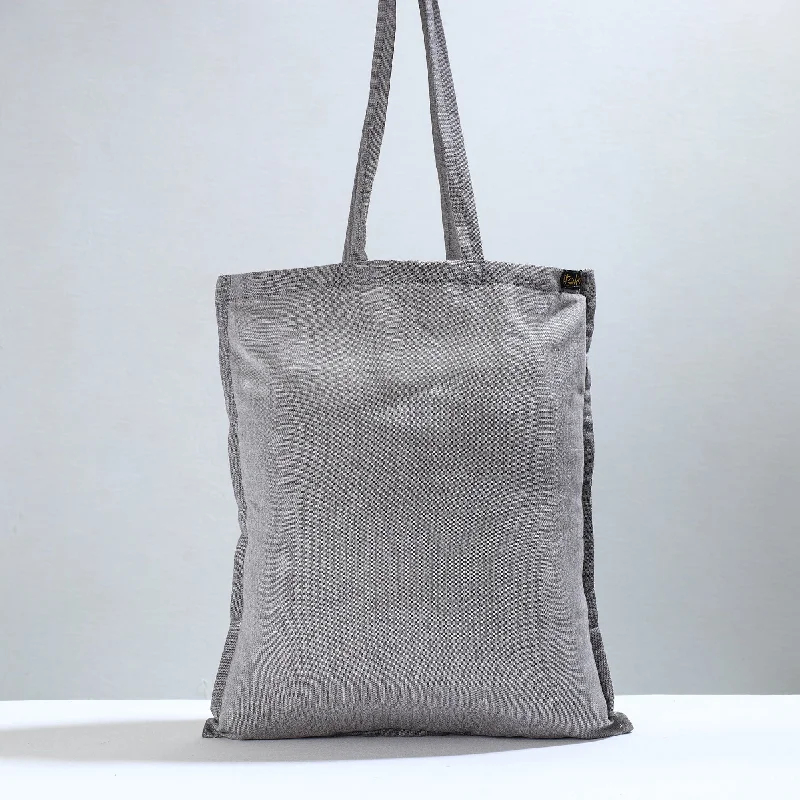 Seasonal Clearance Bags For Summer, Winter, Etc. Grey - Jhiri Pure Handloom Cotton Jhola Bag 33