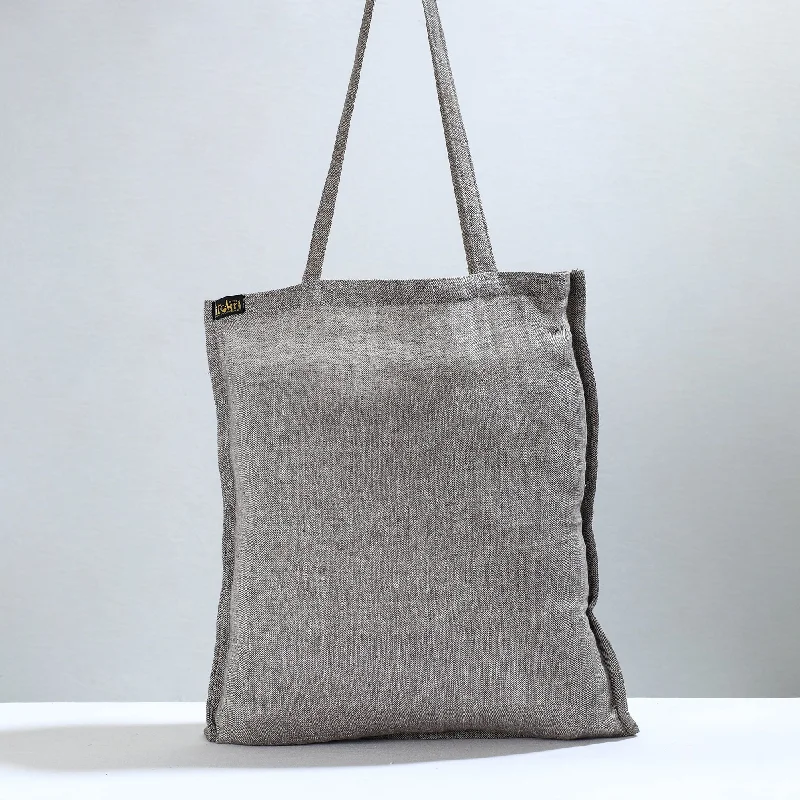 Stylish And Affordable Bags For Every Occasion Grey - Jhiri Pure Handloom Cotton Jhola Bag 41