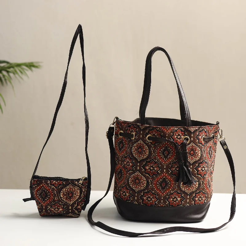 Flash Sale On Premium Bags Handcrafted Block Printed Shoulder Bag (Set of 2) 02