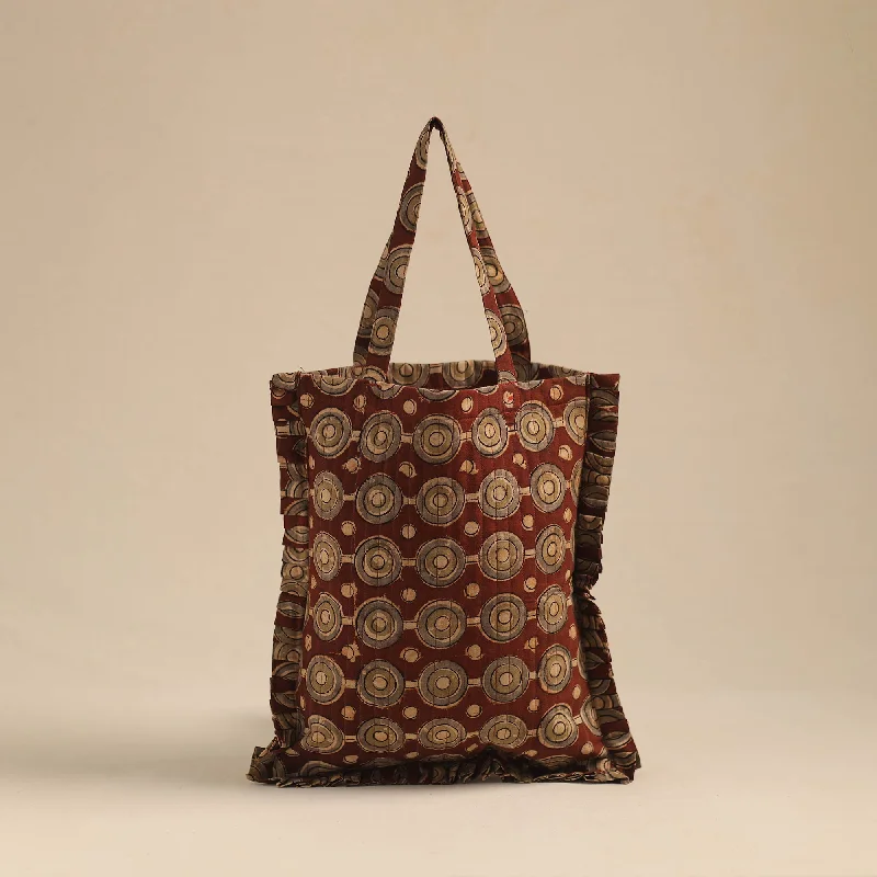 Functional Bags For Busy Moms And Dads Handcrafted Cotton Frill Jhola Bag 12