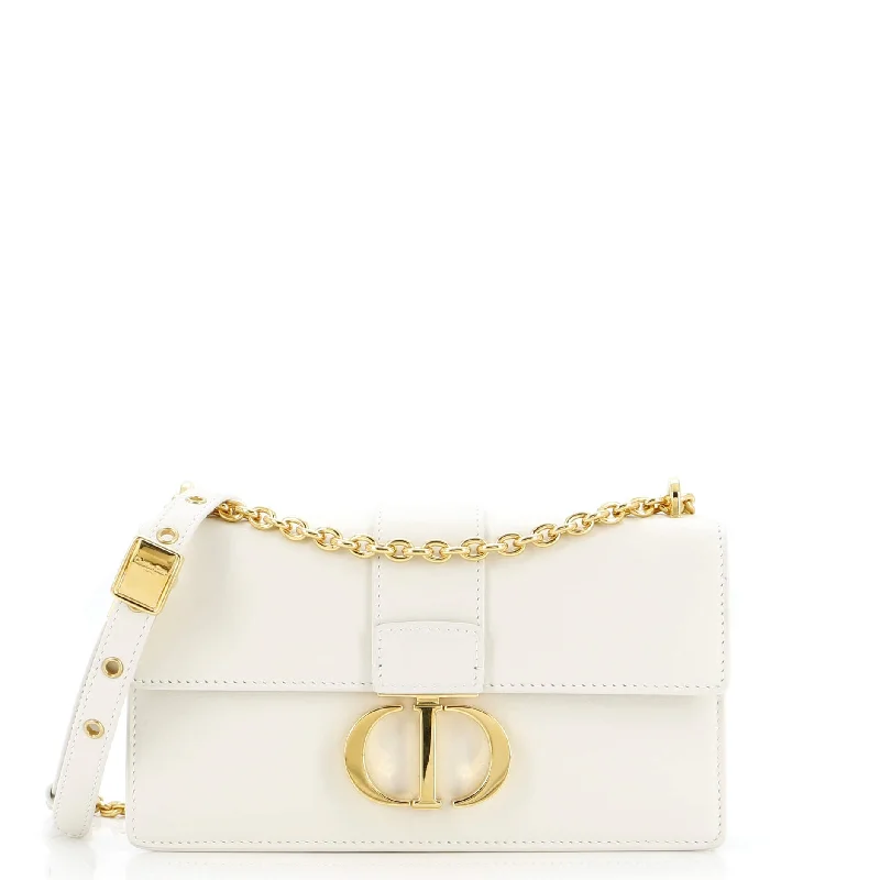 Vintage-Inspired 30 Montaigne Chain Flap Bag Leather East West