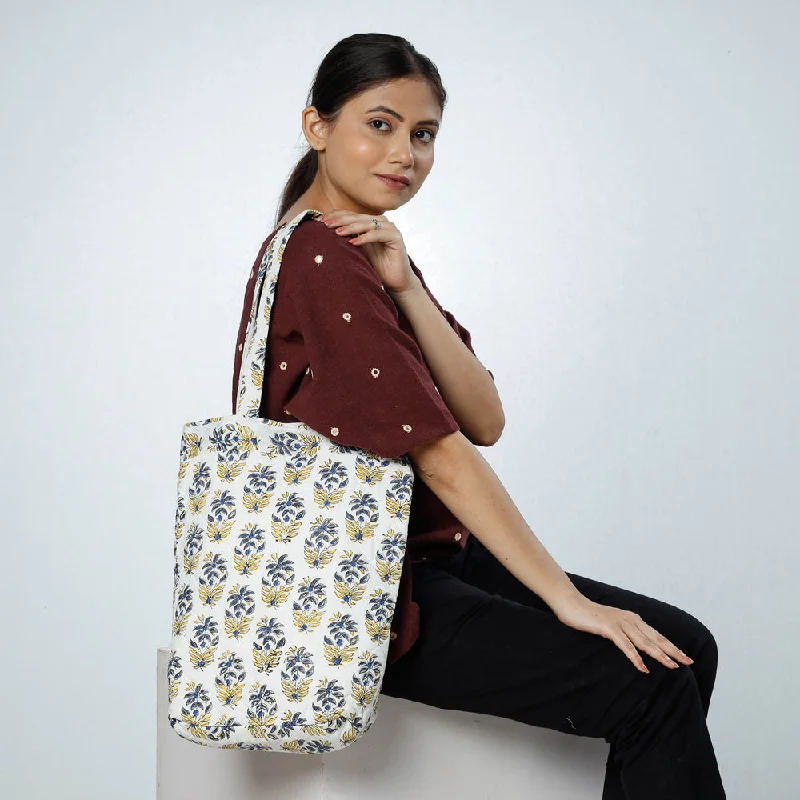 Black Friday And Cyber Monday Bag Deals Multicolor - Handcrafted Quilted Sanganeri Block Printed Shoulder Bag