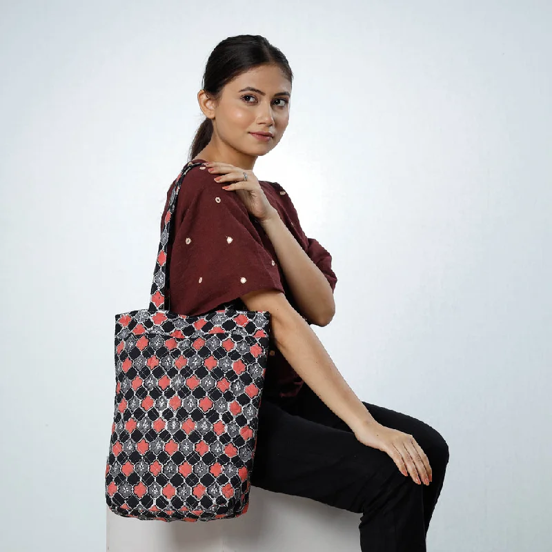 Versatile Bags That Suit Any Outfit Or Event Multicolor - Handcrafted Quilted Sanganeri Block Printed Shoulder Bag Versatile Bags That Suit Any Outfit Or Event Multicolor - Handcrafted Quilted Sanganeri Block Printed Shoulder Bag