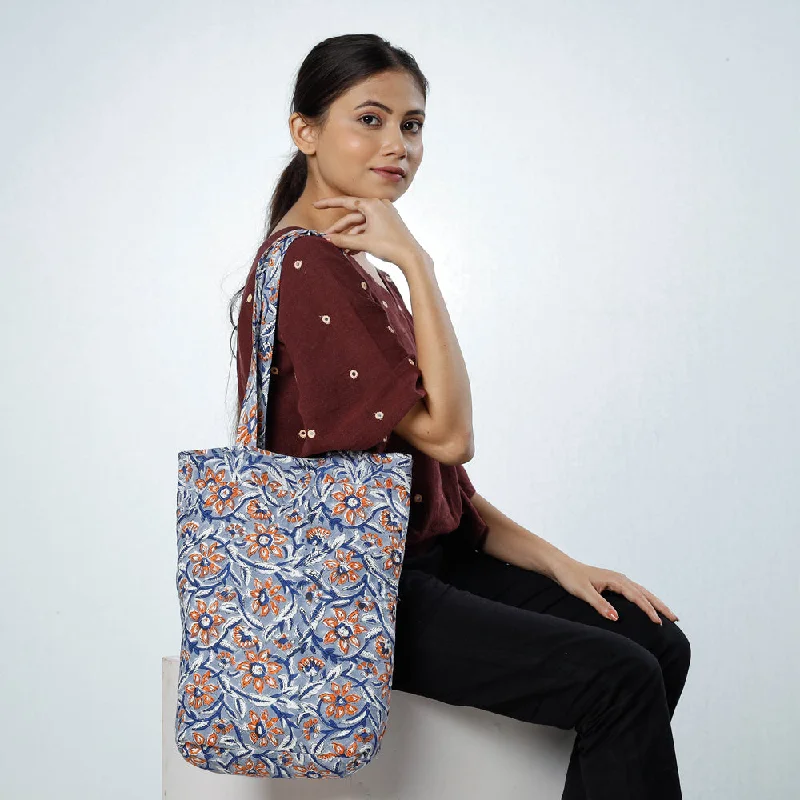 Stylish And Affordable Bags For Every Occasion Grey - Handcrafted Quilted Sanganeri Block Printed Shoulder Bag Stylish And Affordable Bags For Every Occasion Grey - Handcrafted Quilted Sanganeri Block Printed Shoulder Bag