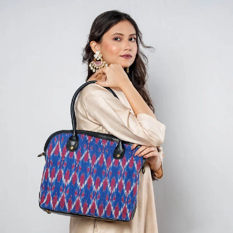 Lightweight Bags For Senior Travelers Multicolor - Handcrafted Woven Ikat Cotton Shoulder Bag