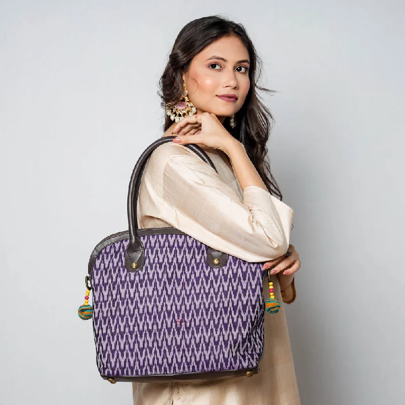 Stylish And Affordable Bags For Every Occasion Blue - Handcrafted Woven Ikat Cotton Shoulder Bag