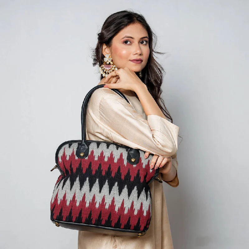 Trendy Bags For Teenage Girls Multicolor - Handcrafted Woven Ikat Cotton Shoulder Bag